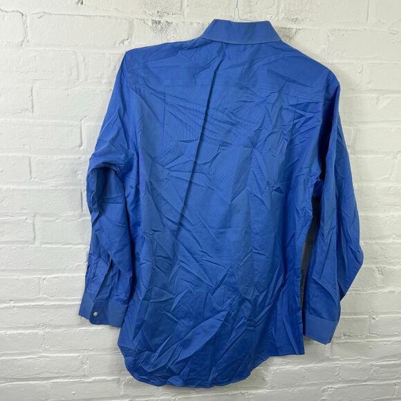 Jos. A. Bank Men's Casual Button Down Shirt Long Sleeve Collared Neck Blue SZ L - Picture 2 of 4